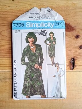 Simplicity 7705 Vintage Dress Sewing Pattern Size 14